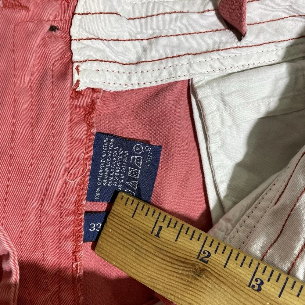 Polo Ralph Lauren Cargo Shorts Men 33 Salmon Pink Cotton Utility Preppy Stencil